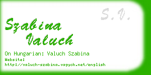 szabina valuch business card